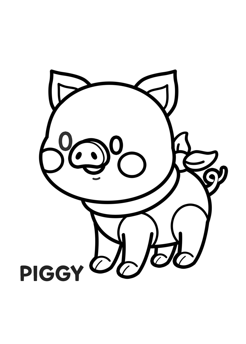 PIGGY 돼지 색칠 도안